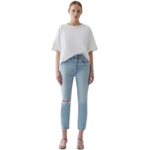 AGOLDE Womens  23 Riley High Rise Straight Crop Jean